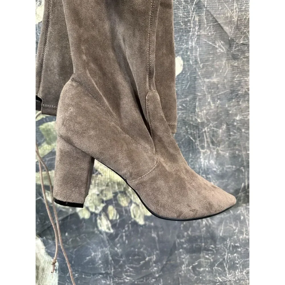 Anthropologie x Silent D Over-The-Knee Velvet Boots Size 37
